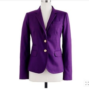 J Crew Schoolboy Blazer Purple Wool Classic 00